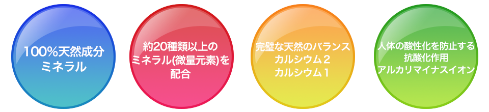サンゴミネラルの４大特徴